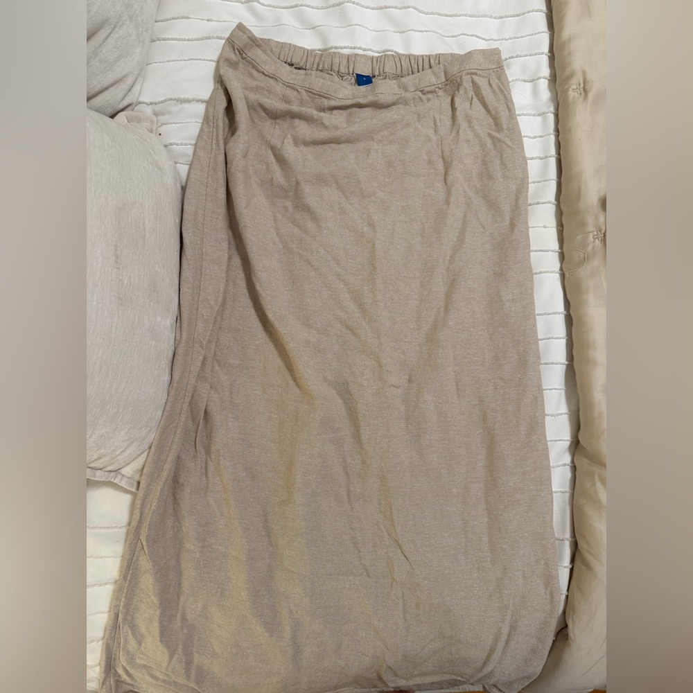Old Navy Beige Midi Skirt - Neutral Taupe